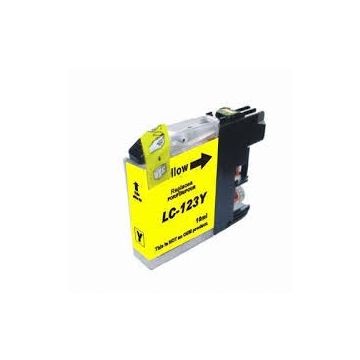 Cartouche compatible - Brother LC123Y - jaune