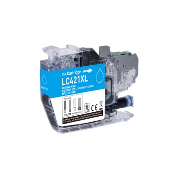 Cartouche compatible - Brother LC421XLC - cyan