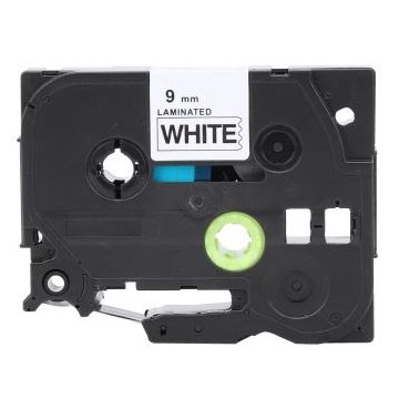 Ruban cassette compatible - Brother TZE221 - noir, blanc