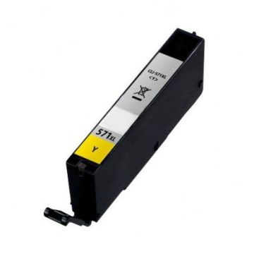 Cartouche compatible - Canon 0334C001 / CLI-571 YXL - jaune