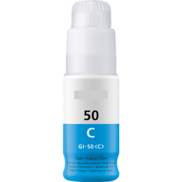 Bouteille d'encre compatible - Canon 3403C001 / GI-50 C - cyan