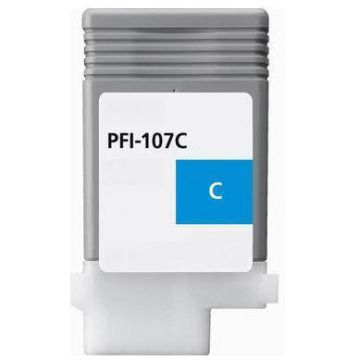 Cartouche compatible - Canon 6706B001 / PFI-107 C - cyan