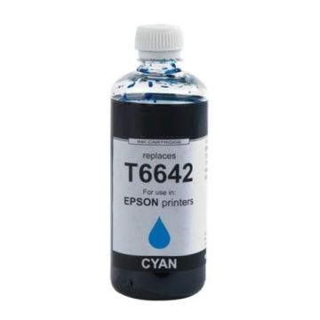 Bouteille d'encre compatible - Epson C13T664240 / 664 - cyan