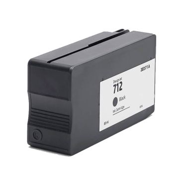 Cartouche compatible - HP 3ED71A / 712 - noire