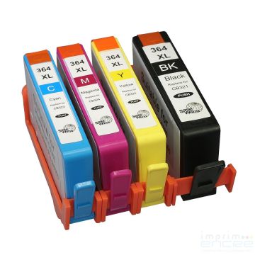 Cartouches compatibles - HP - 364XL/ J3M82AE - Multipack 4 couleurs (BK,C,M,Y)