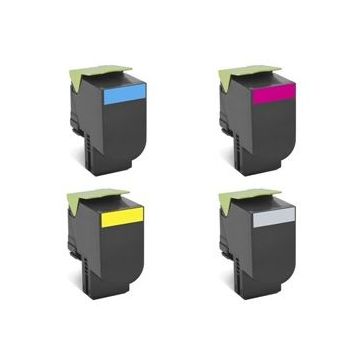 Toners compatibles - Lexmark - 802X - Multipack 4 couleurs (BK,C,M,Y)