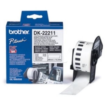 Ruban cassette d'origine - Brother DK22211 - blanc