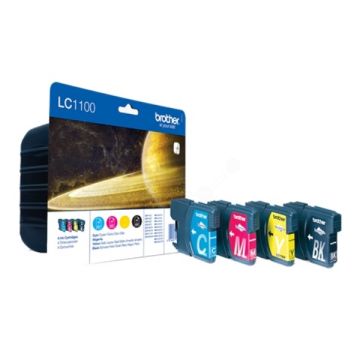 Cartouches d'origine - Brother LC1100VALBP - multipack 4 couleurs : noire, cyan, magenta, jaune