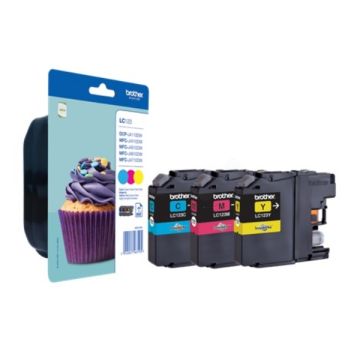 Cartouches d'origine - Brother LC123RBWBP - multipack 3 couleurs : cyan, magenta, jaune