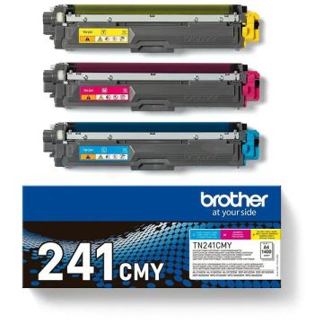Toners d'origine - Brother TN241CMY - multipack 3 couleurs : cyan, magenta, jaune