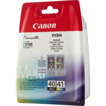 Cartouches d'origine - Canon 0615B051 / PG-40+CL-41 - multipack 2 couleurs : noire, multicouleur