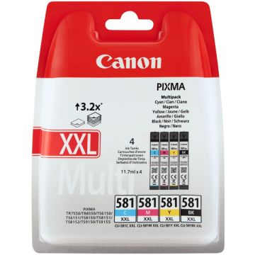 Cartouches d'origine - Canon 1998C007 / CLI-581 XXL - multipack 4 couleurs : noire, cyan, magenta, jaune