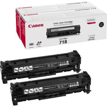 Toner d'origine - Canon 2662B005 / 718BKVP - noir - pack de 2