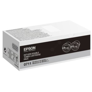 Toner d'origine - Epson C13S050711 / 0710 - noir - pack de 2