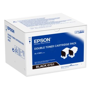 Toner d'origine - Epson C13S050751 / 0751 - noir - pack de 2