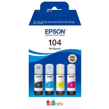 Cartouches d'origine - Epson C13T00P640 / 104 - multipack 4 couleurs : noire, cyan, magenta, jaune