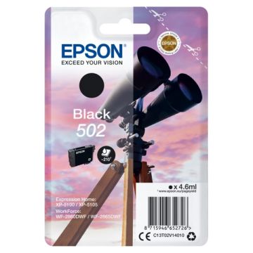 Cartouche d'origine - Epson C13T02V14020 / 502 - noire