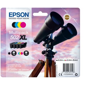 Cartouches d'origine - Epson C13T02W64010 / 502XL - multipack 4 couleurs : noire, cyan, magenta, jaune