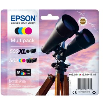 Cartouches d'origine - Epson C13T02W94010 / 502XL/502 - multipack 4 couleurs : noire, cyan, magenta, jaune