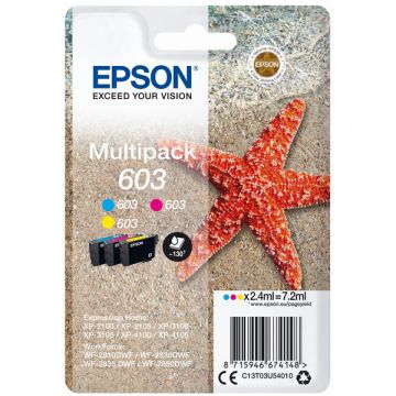 Cartouches d'origine - Epson C13T03U54010 / 603 - multipack 3 couleurs : cyan, magenta, jaune