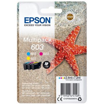 Cartouches d'origine - Epson C13T03U54020 / 603 - multipack 3 couleurs : cyan, magenta, jaune