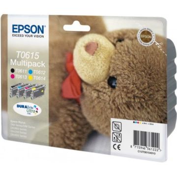 Cartouches d'origine - Epson C13T06154020 / T0615 - multipack 4 couleurs : noire, cyan, magenta, jaune