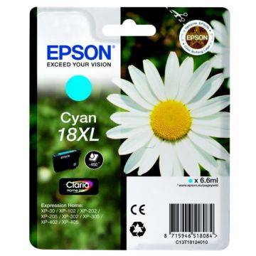 Cartouche d'origine - Epson C13T18124010 / 18XL - cyan