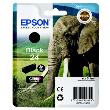 Cartouche d'origine - Epson C13T24214012 / 24 - noire