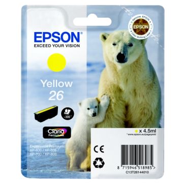 Cartouche d'origine - Epson C13T26144010 / 26 - jaune