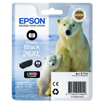 Cartouche d'origine - Epson C13T26314010 / 26XL - noire