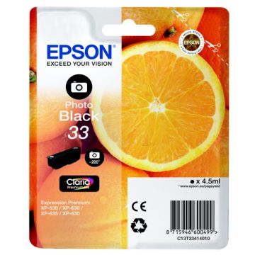 Cartouche d'origine - Epson C13T33414012 / 33 - noire