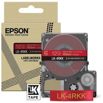 Ruban cassette d'origine - Epson C53S654033 / LK-4RKK - rouge, or