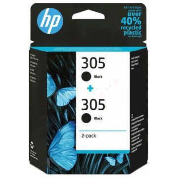 Cartouche d'origine - HP 6ZD18AE / 305 - noire - pack de 2