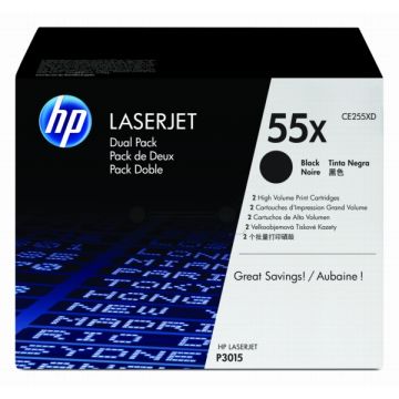 Toner d'origine - HP CE255XD / 55X - noir - pack de 2