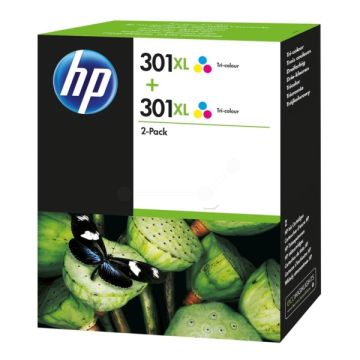 Cartouche d'origine - HP D8J46AE / 301XL - multicouleur - pack de 2