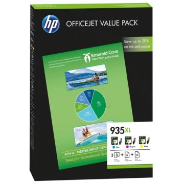 Cartouches d'origine - HP F6U78AE / 935XL - multipack 3 couleurs : cyan, magenta, jaune