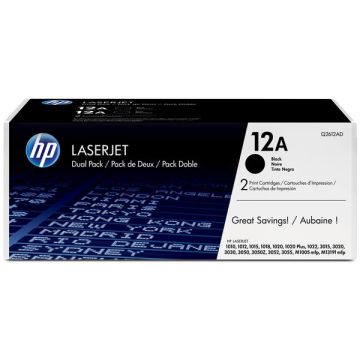 Toner d'origine - HP Q2612AD / 12AD - noir - pack de 2