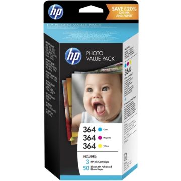 Cartouches d'origine - HP T9D88EE / 364 - multipack 3 couleurs : cyan, magenta, jaune