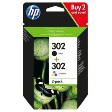Cartouches d'origine - HP X4D37AE / 302 - multipack 2 couleurs : noire, multicouleur