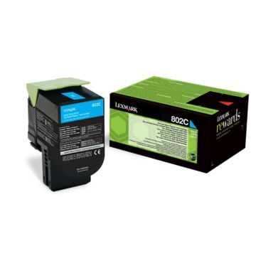 Toner d'origine - Lexmark 80C20C0 / 802C - cyan