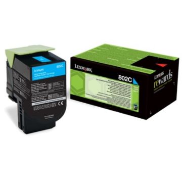 Toner d'origine - Lexmark 80C20CE / 802CE - cyan