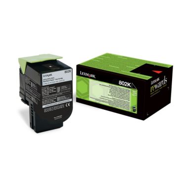 Toner d'origine - Lexmark 80C20K0 / 802K - noir