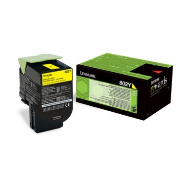 Toner d'origine - Lexmark 80C20Y0 / 802Y - jaune