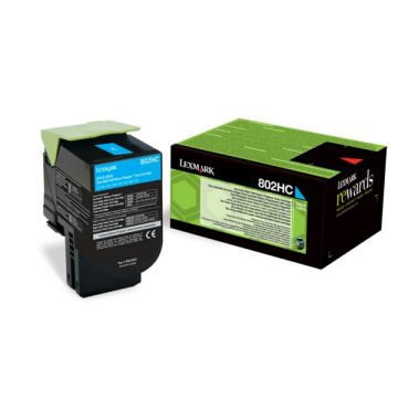 Toner d'origine - Lexmark 80C2HC0 / 802HC - cyan