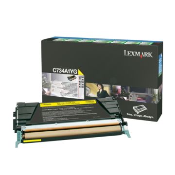 Toner d'origine - Lexmark C734A1YG - jaune