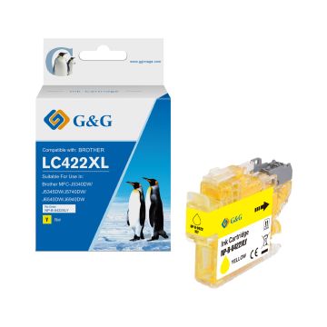 Cartouche compatible de première qualité - Brother LC422XLY - jaune