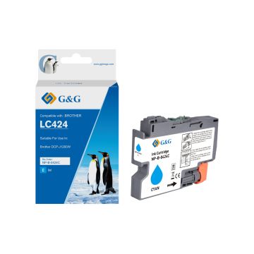 Cartouche compatible de première qualité - Brother LC424C - cyan