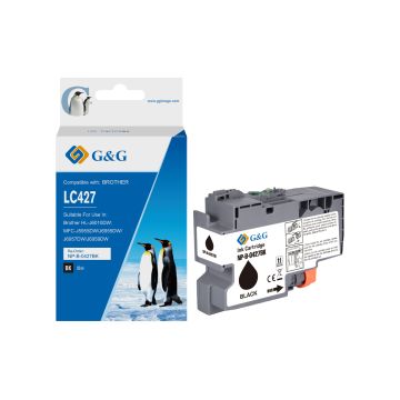 Cartouche compatible de première qualité - Brother LC427XLBK - noire