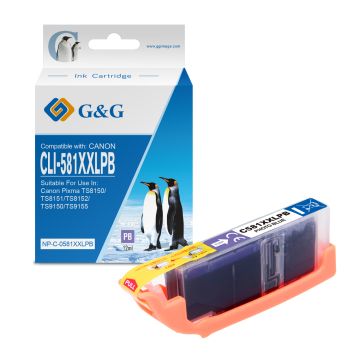 Cartouche compatible de première qualité - Canon 1999C001 / CLI-581 PBXXL - bleue