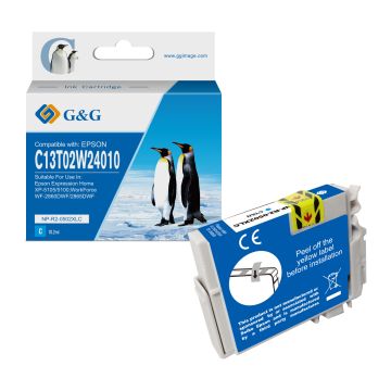 Cartouche compatible de première qualité - Epson C13T02W24010 / 502XL - cyan